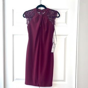 Betsey & Adam Maroon Lace Dress